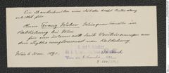 k.k. naturhistorisches Hofmuseum, Intendanzakten 1885-1896 (Hauer), Aktenzahl Z.644/1891, Seite 1